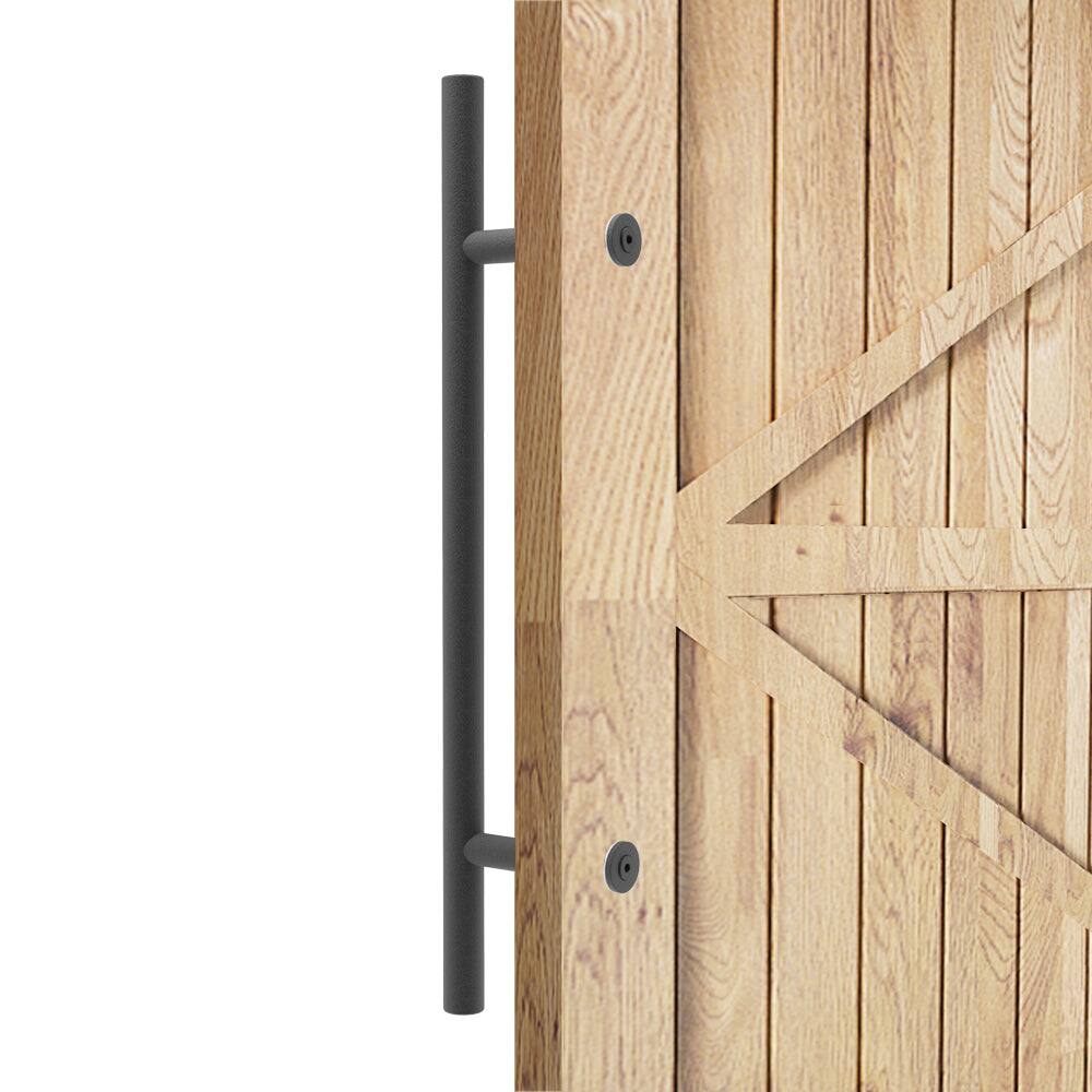 Alt View 1. Boyel Living - 22 in. Steel Black Powered Ladder Sliding Barn Door Handle - Black.