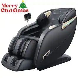 MassaMax - MD906 Massage Chair Full Body Zero Gravity Recliner Shiatsu SL Track,with Heating, Foot & Calf Massage - Black