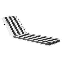 VEVOR - Chaise Lounge Cushion, 74 x 22 x 3 in, Set of 2 Outdoor Lounge Chair Cushions, Waterproof & Fade-Resistant with Ties - Black,White