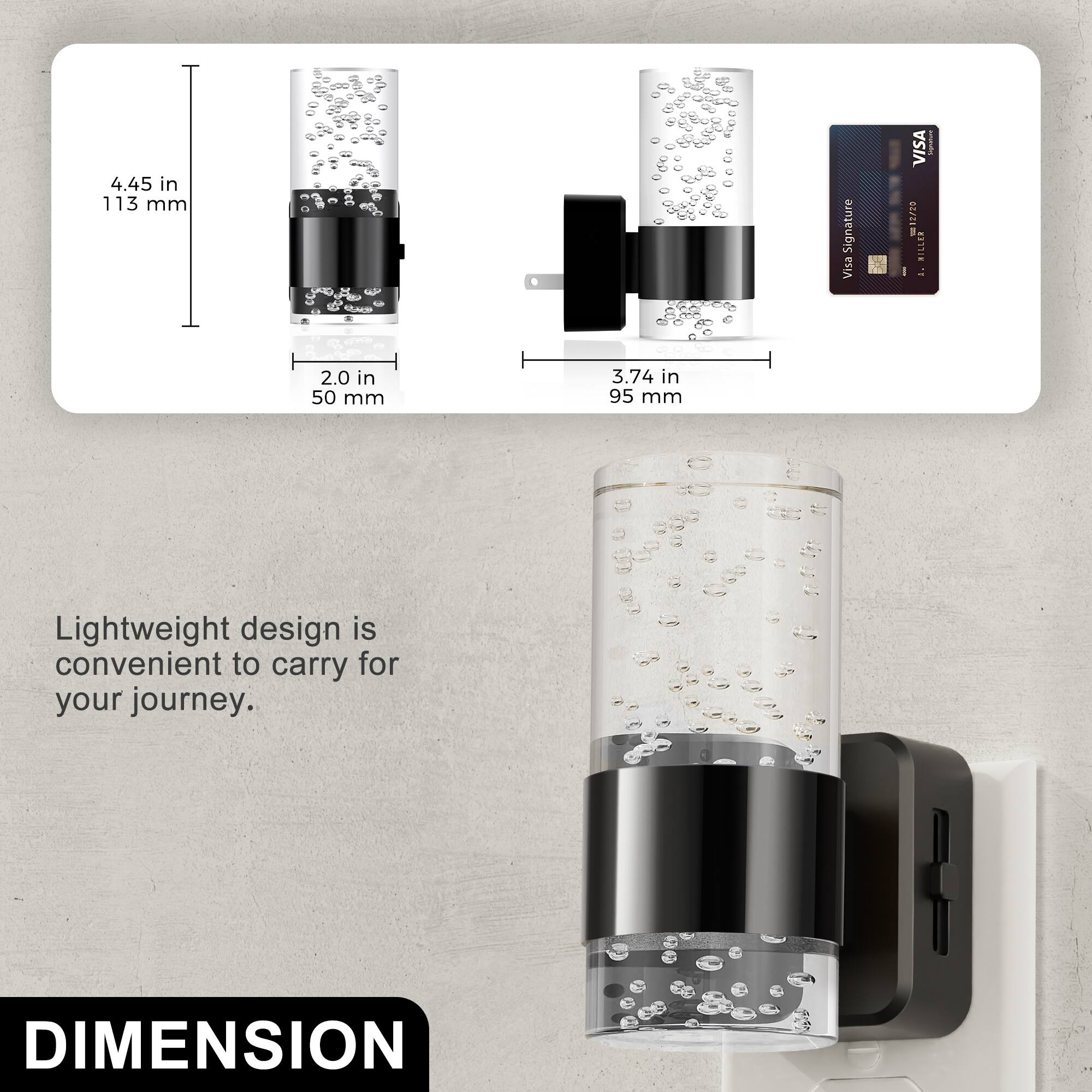 4.45 in 113 mm  
Visa Signature  
VISA FOMMON 12700 : MILLER  
2.0 in 50 mm  
3.74 in 95 mm  
Lightweight design is convenient to carry for your journey.  
DIMENSION
