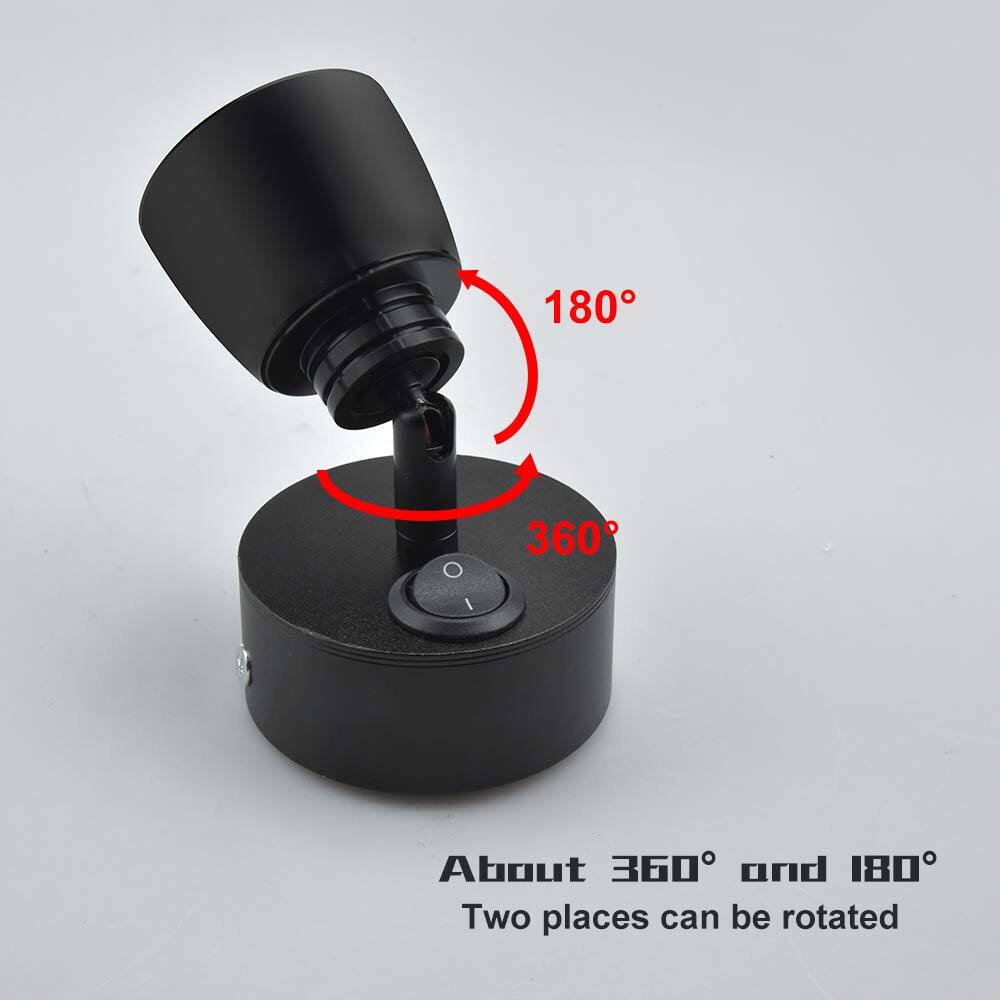 About 360° and 180°  
Two places can be rotated