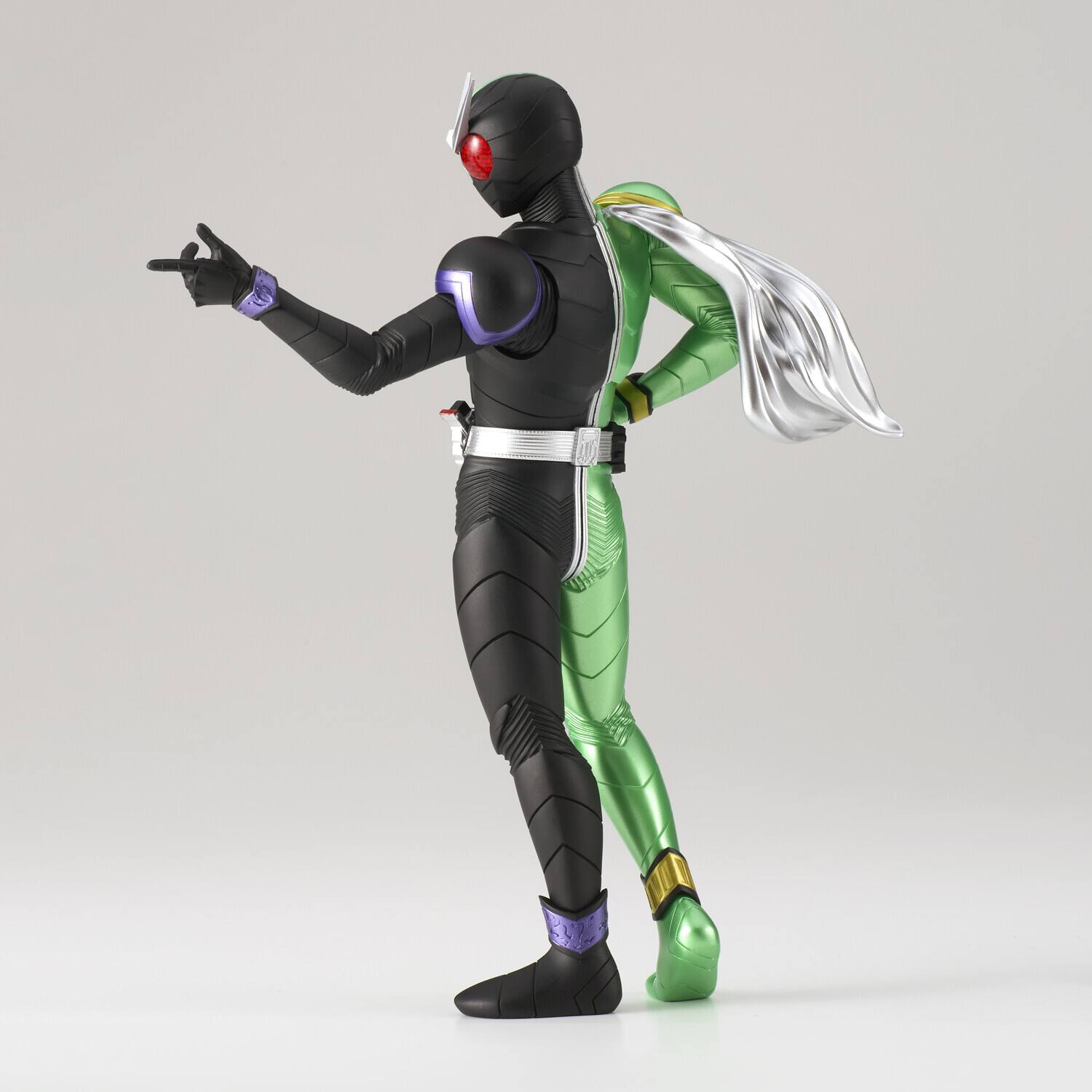 Alt View 3. PopMarket - BanPresto - Kamen Rider W - Hero's Brave Statue Figure - Kamen Rider W Cyclone Joker (Version A)   - Collectibles - Multicolor.