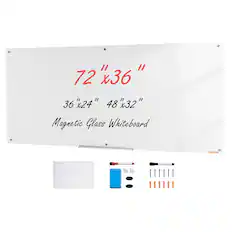 72" x 36"
36" x 24" 48" x 32"
Magnetic Glass Whiteboard