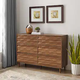 Vespera 6-Drawer Dresser by Modway - Walnut