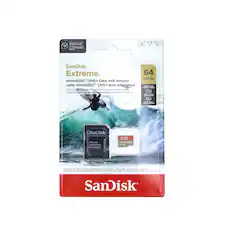 SanDisk Extreme 64 GB microSDXC UHS-I Card with adapter
carte microSDXC UHS-I avec adaptateur
Extreme performance with SanDisk QuickFlow
Performances extrêmes avec technologie SanDisk QuickFlow
Speed up to 170 MB/s
Vitesse allant jusqu'à 170 Mo/s
Compatible with SanDisk Professional PRO-READER SD and microSD
Compatible avec SanDisk Professional PRO-READER SD et microSD
Packaged with 20% recycled material
Emballé avec 20% de matériau recyclé
SanDisk