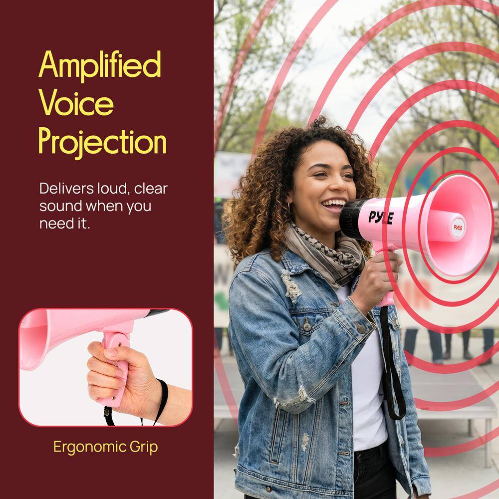 Amplified Voice Projection  
Delivers loud, clear sound when you need it.  

Ergonomic Grip