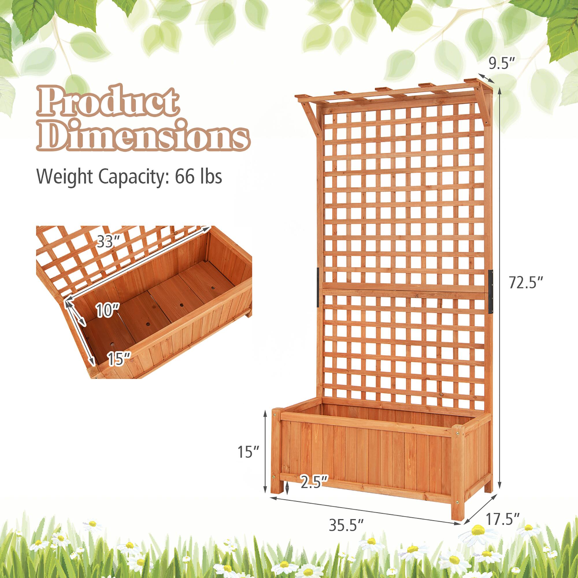 Product Dimensions: Weight Capacity: 66 lbs, 9.5" x 33" x 10" x 72.5" x 15" x 15" x 2.5" x 35.5" x 17.5".