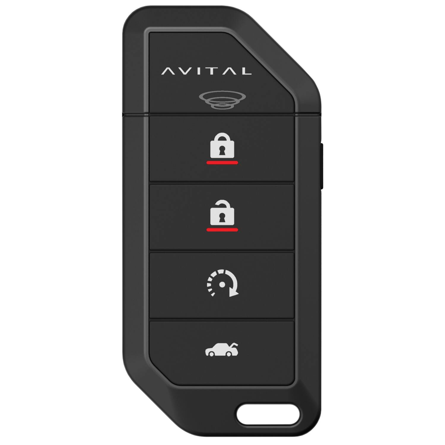 Back. AVITAL - D9757L Two 2-Way 5-Button LCD Remotes and One 1-Way 5-Button Remote 1-Mile Range for DS3/DS3+ RF Models - Onyx Black.