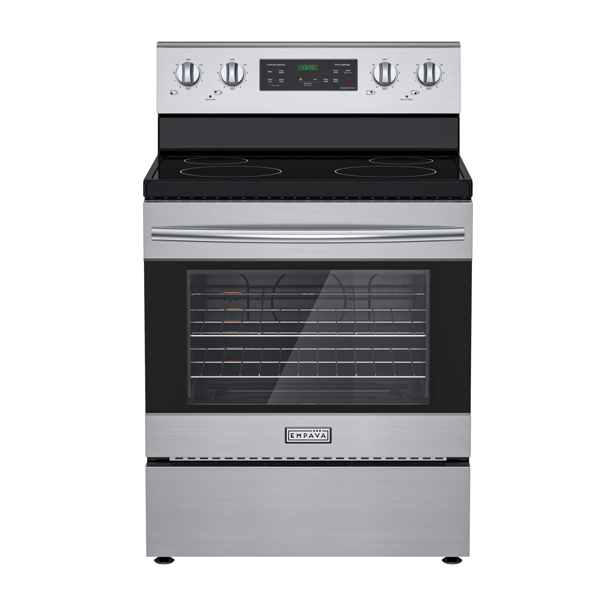 Empava - 30 in. Electric Range with 4.8 cu. Ft. Capacity Single Oven - Stainless steel