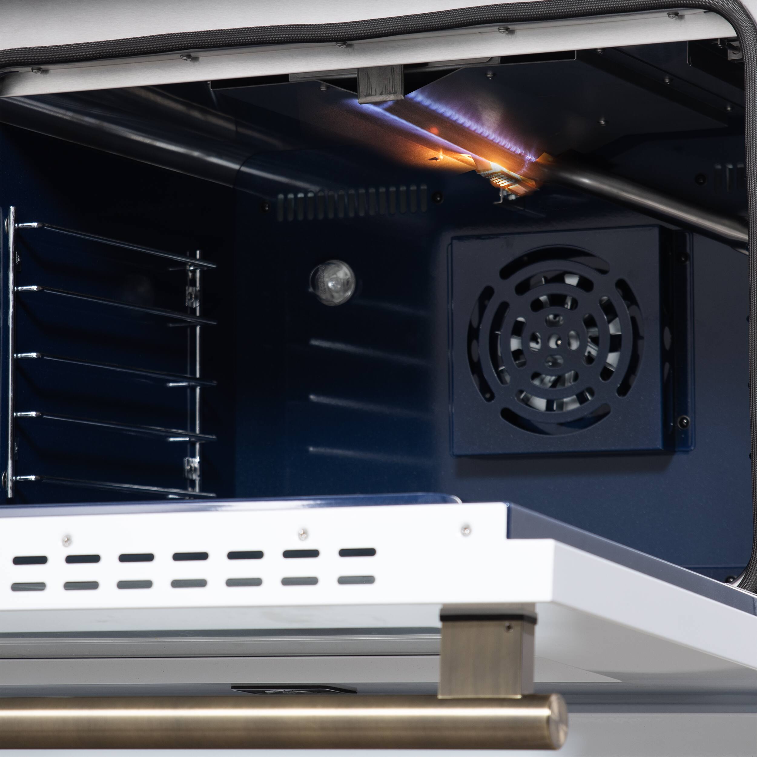 Alt View 13. Forno Appliances - Massimo 4.32 Cu. Ft. Freestanding Gas Convection Range with Air Fryer Kit, Wok Support & Griddle - Black.