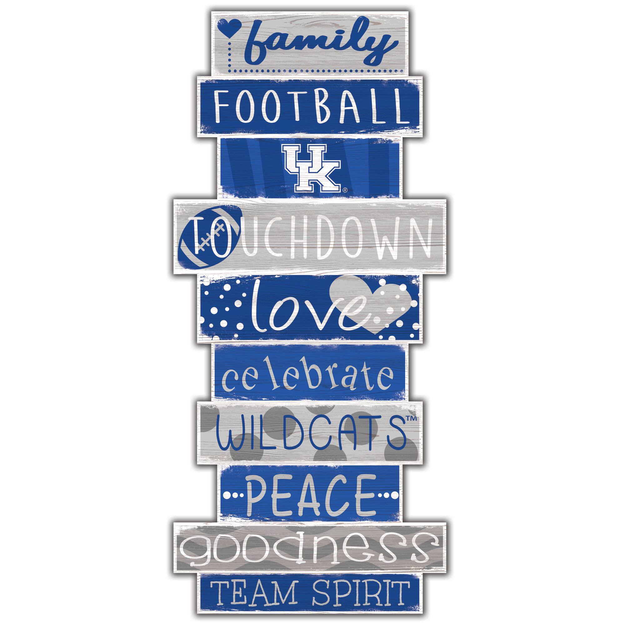 Kentucky Wildcats 5'' x 24'' Celebrations Stack Sign