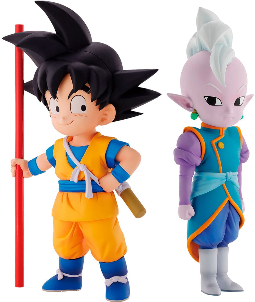 Front. Bandai - 4.7" Son Goku (Mini) and 4.3" Kai (Mini) - Dragon Ball Daima - Masterlise Ichibansho Figures.