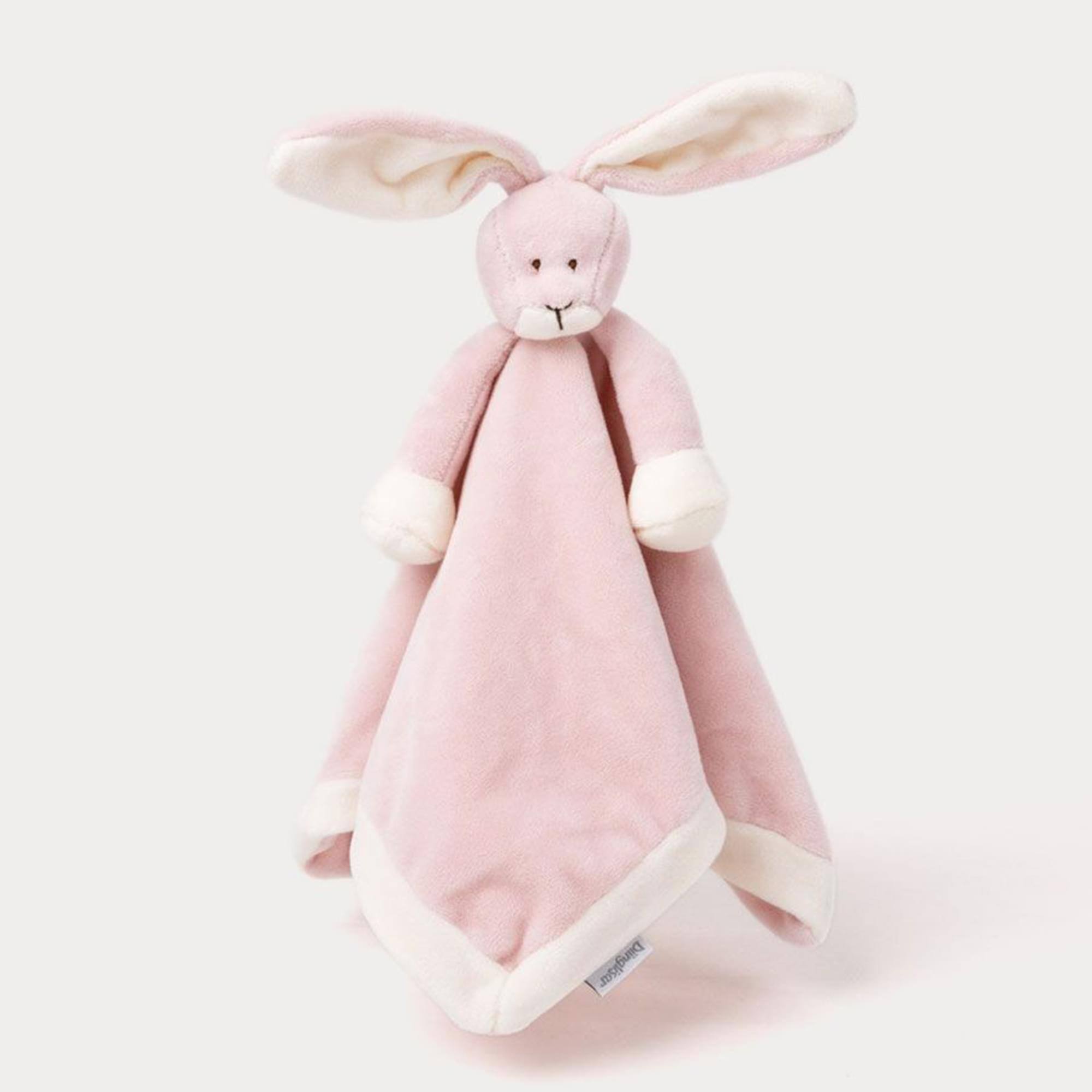 Alt View 10. TriAction Toys - Teddykompaniet Plush Baby Blanket | Rose Bunny - Pink.