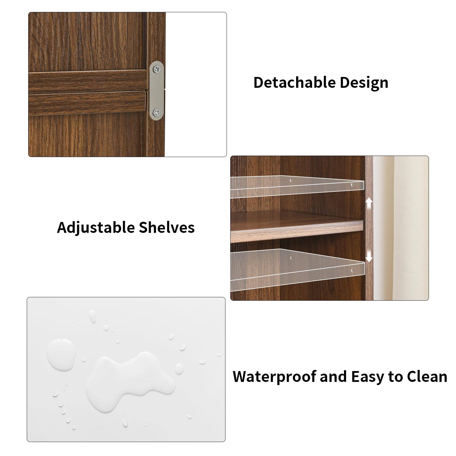 - Detachable Design
- Adjustable Shelves
- Waterproof and Easy to Clean