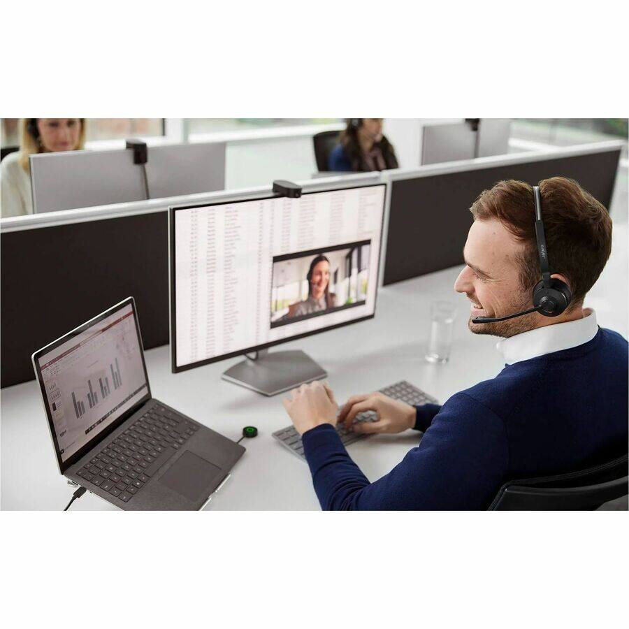 Alt View 5. Jabra - Jabra Engage 55 SE Headset - Stereo - Binaural - Black.