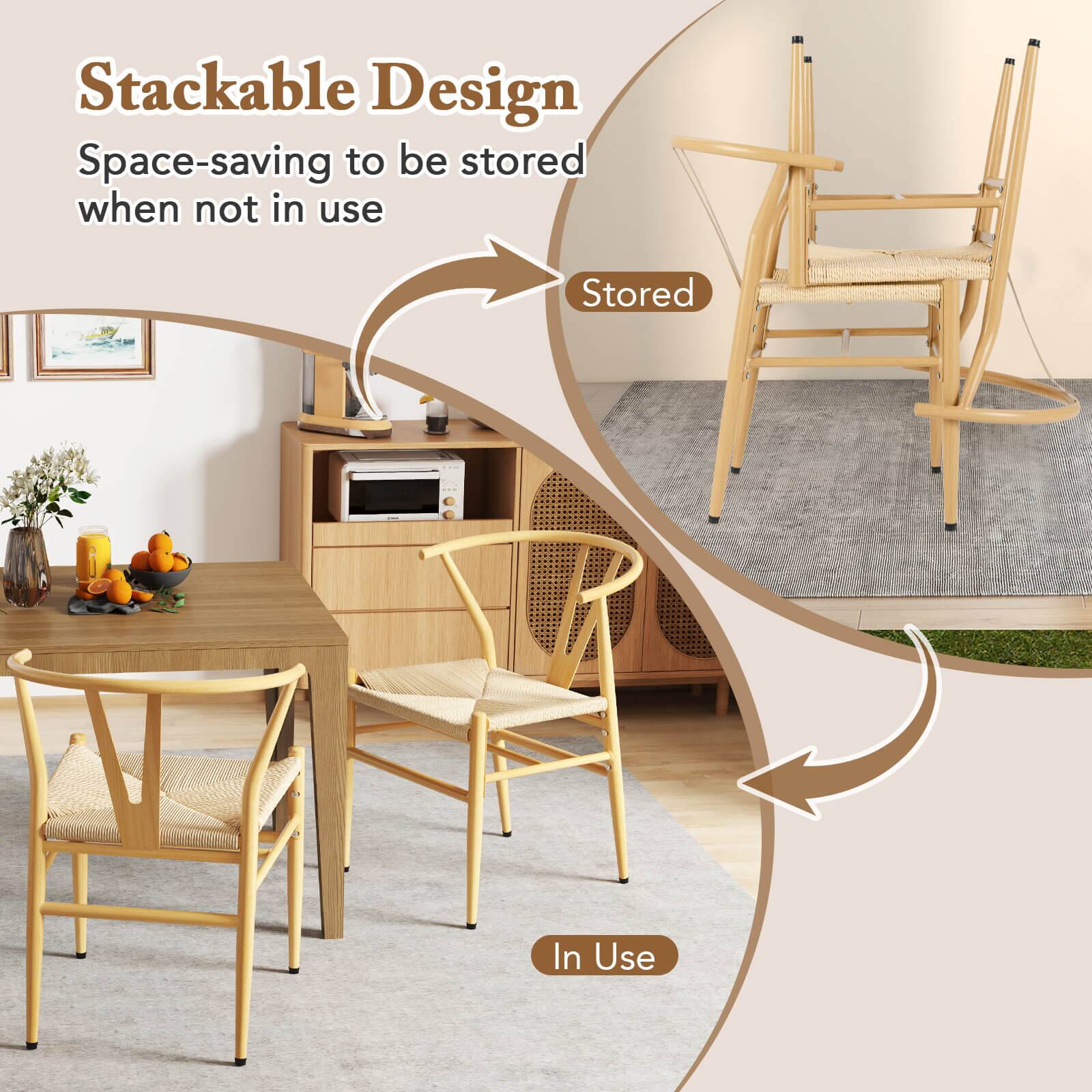 Stackable Design  
Space-saving to be stored when not in use  

Stored  
In Use