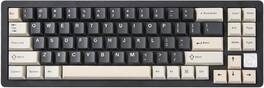 Wikistore - AL71 75% Mechanical Keyboard, Full Aluminum CNC, Hot Swappable Gasket, NKRO Programmable RGB Backlight Creamy Typing - Black