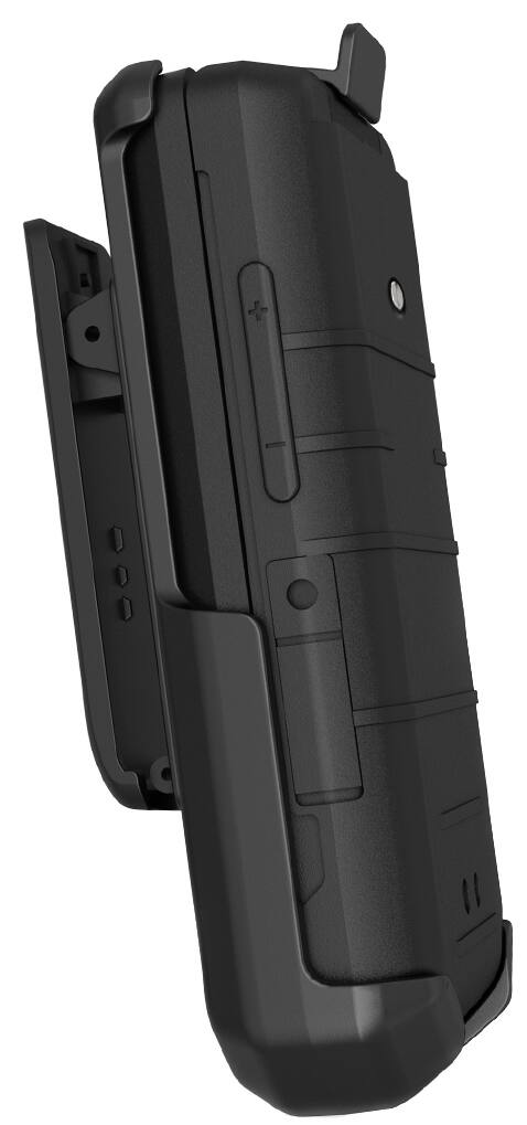 Alt View 6. Nakedcellphone - Holster Case for CAT S22 Flip Phone - Ratchet Belt Clip Holder - Black.