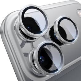 Dteck - For Apple iPhone 17 Pro Max Camera Lens Protectors, Individual Lens Protectors,9H+ Anti-Scratch Tempered Glass Cover - Silver