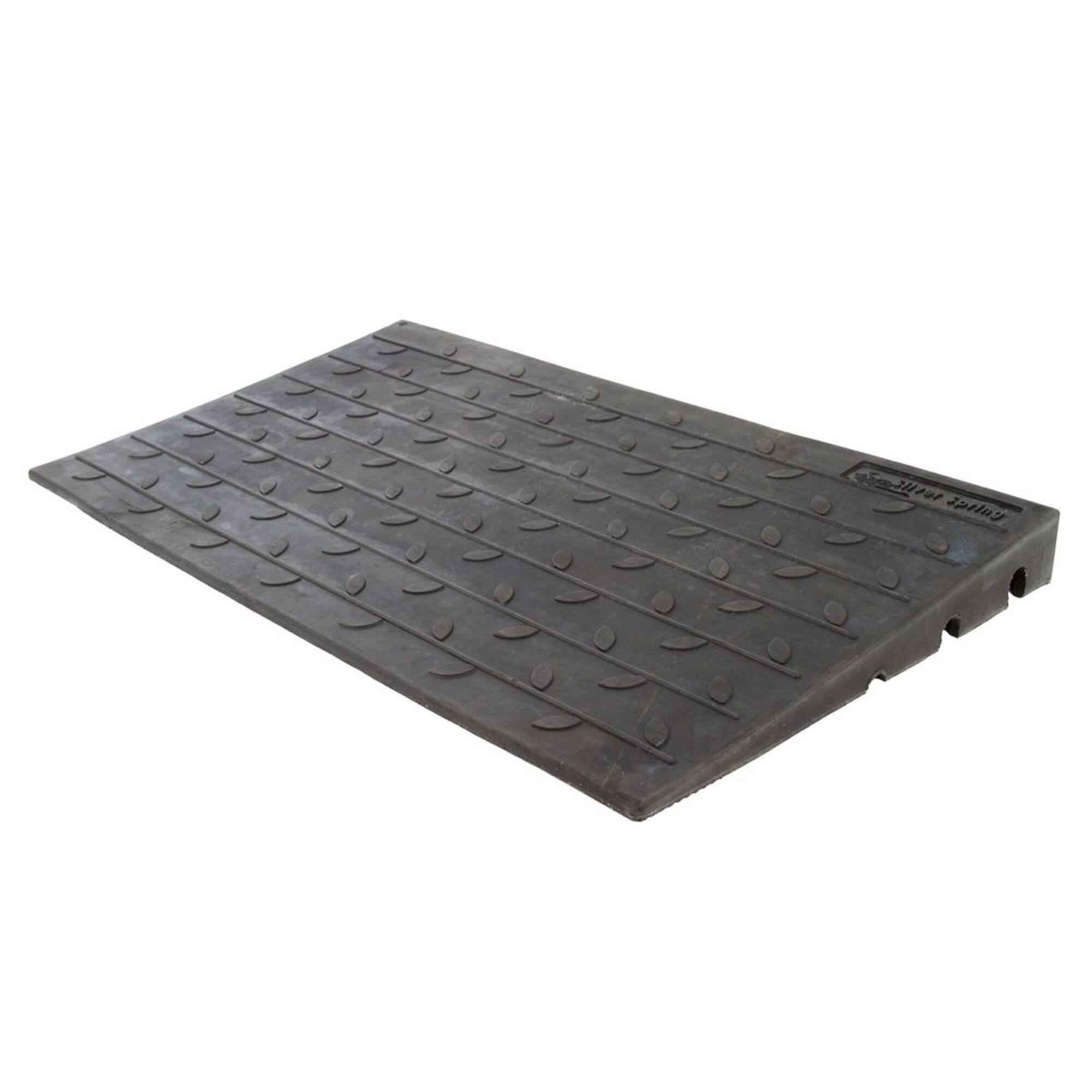 Silver Spring - 3" Maximum Riser, Solid Rubber 3 Channel Threshold Ramp - Black