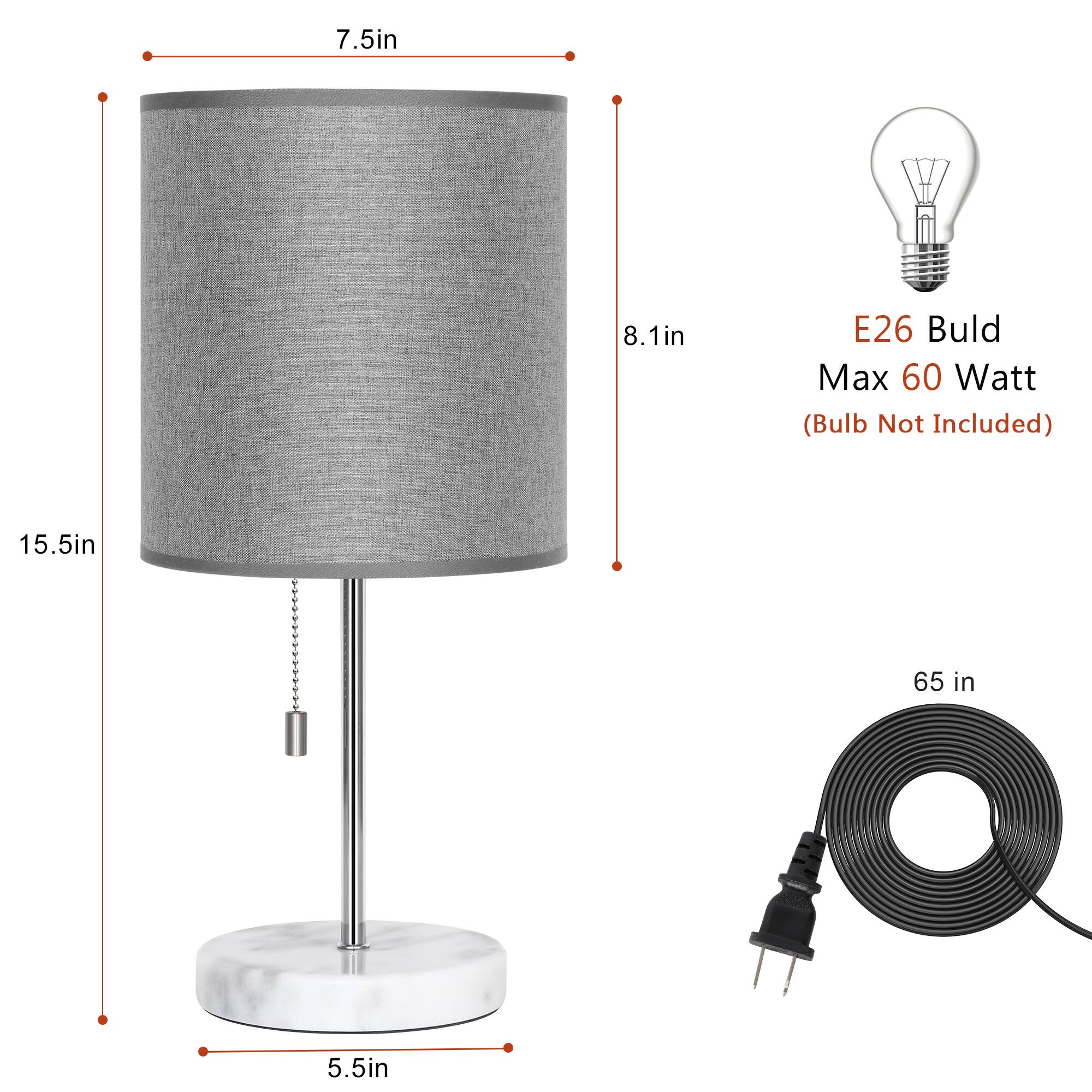7.5in 8.1in E26 Bulb Max 60 Watt (Bulb Not Included) 15.5in 65in 5.5in
