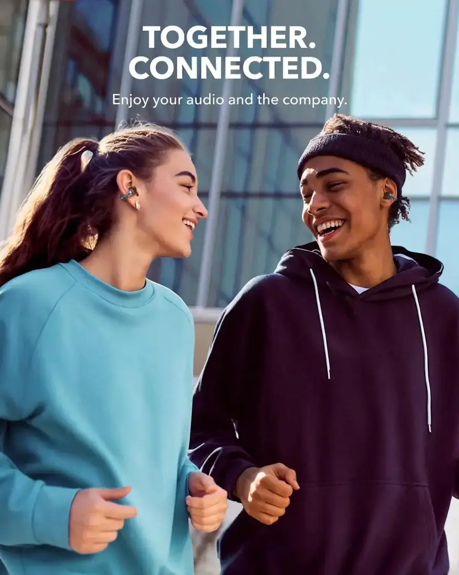 Together. Connected. Enjoy your audio and the company.