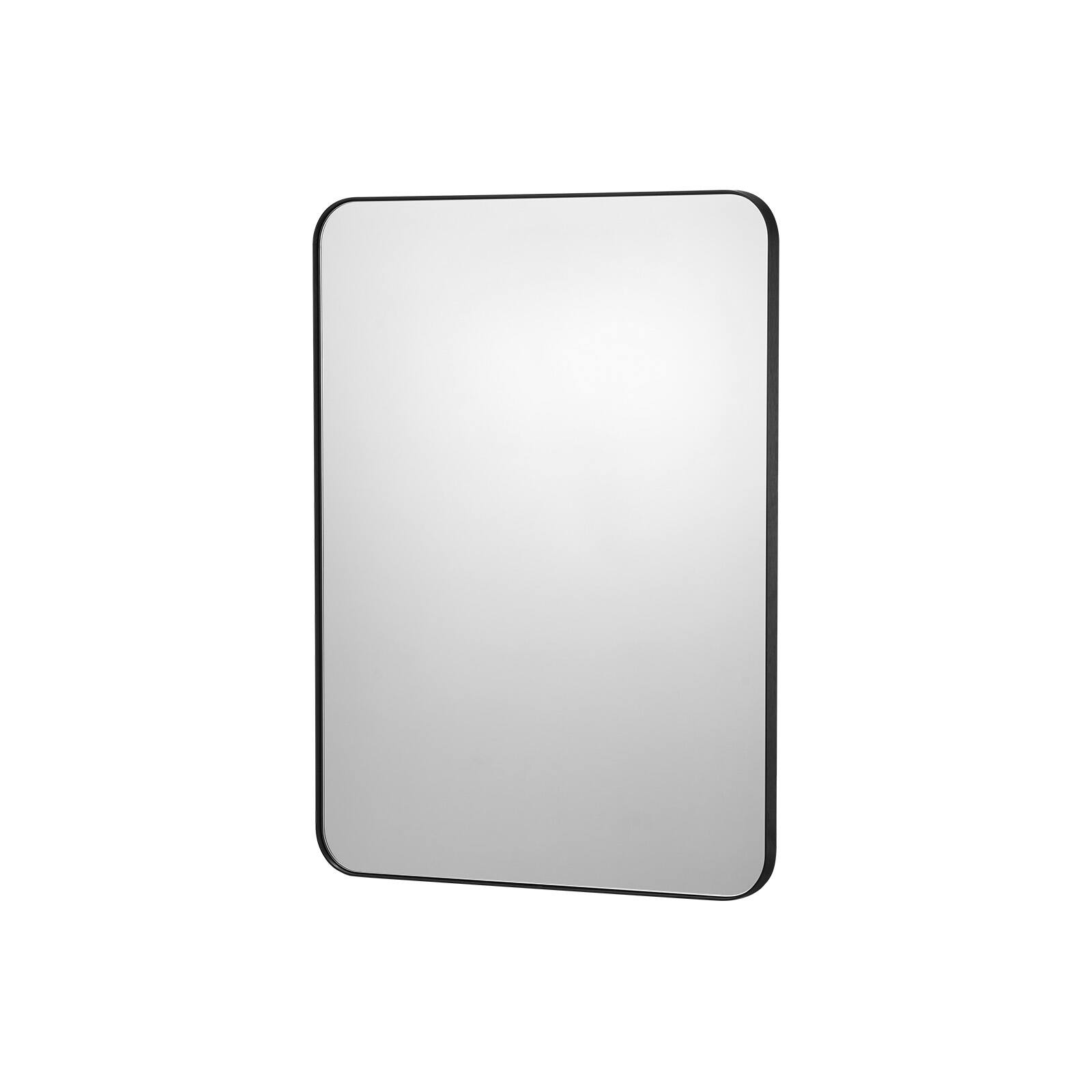 Alt View 5. VEVOR - Wall Mounted Makeup Mirror, 0.15" Thick, 22" x 30" Mirror with Aluminium Alloy Frame & Explosion-Proof Film - Black.