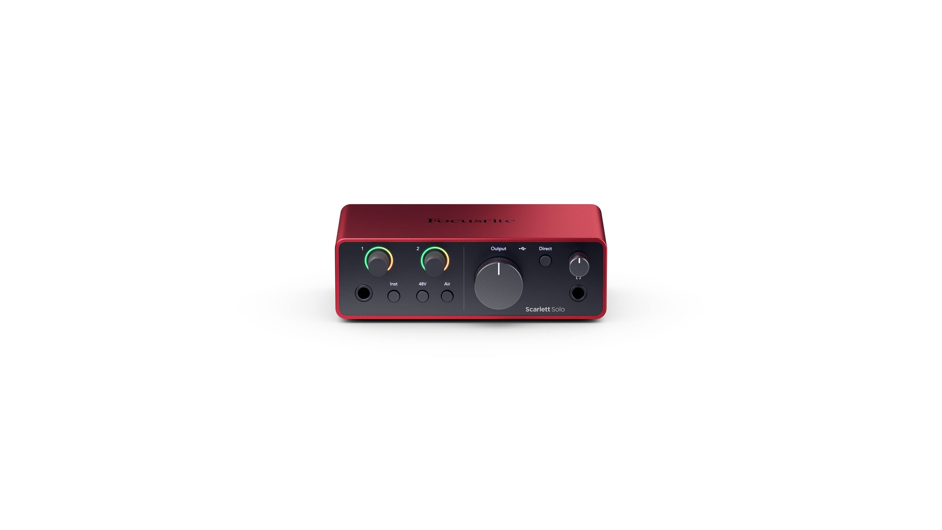 Angle. Focusrite - Scarlett Solo Studio 4th Generation Audio Interface - Red.