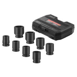 LOVMOR - Axle Nut Impact Socket Set 3 4 Drive 6 Point 8PCS Metric Spindle Socket