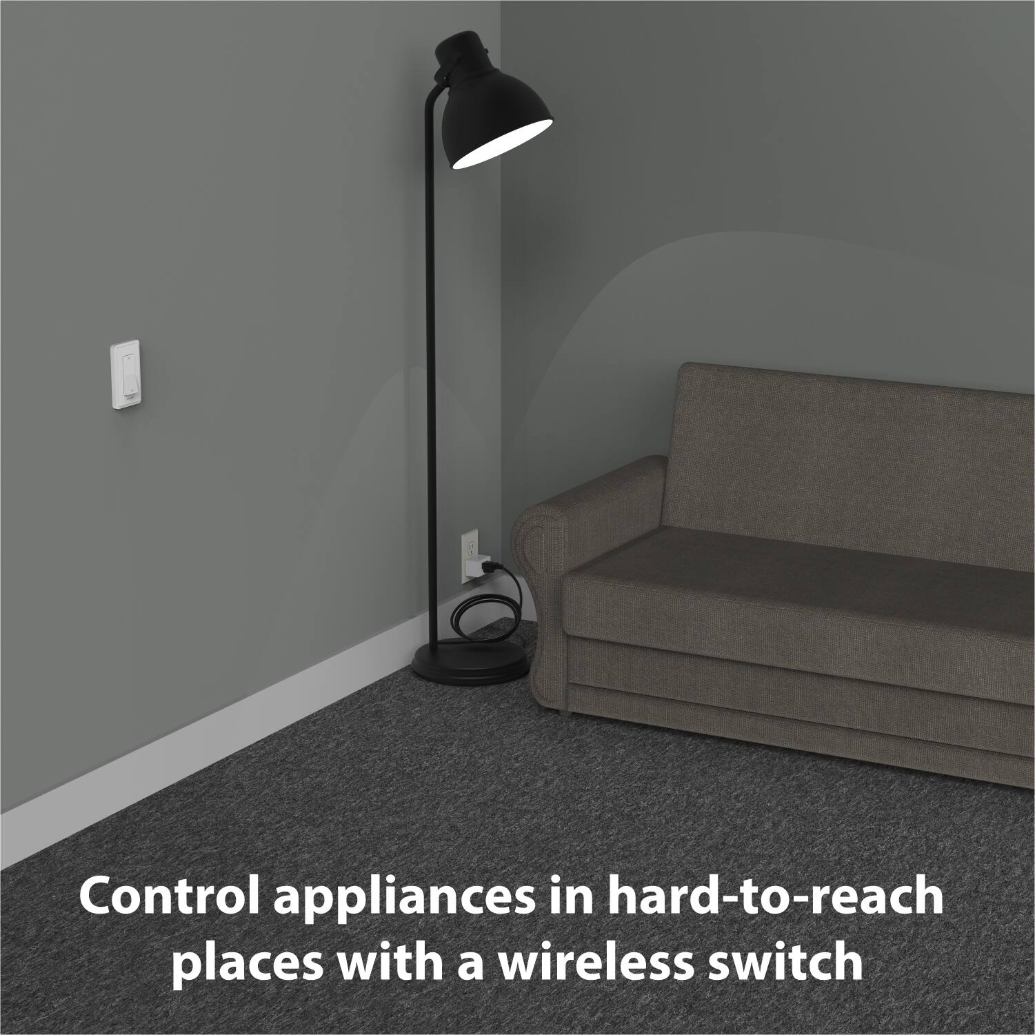 Control appliances in hard-to-reach places with a wireless switch