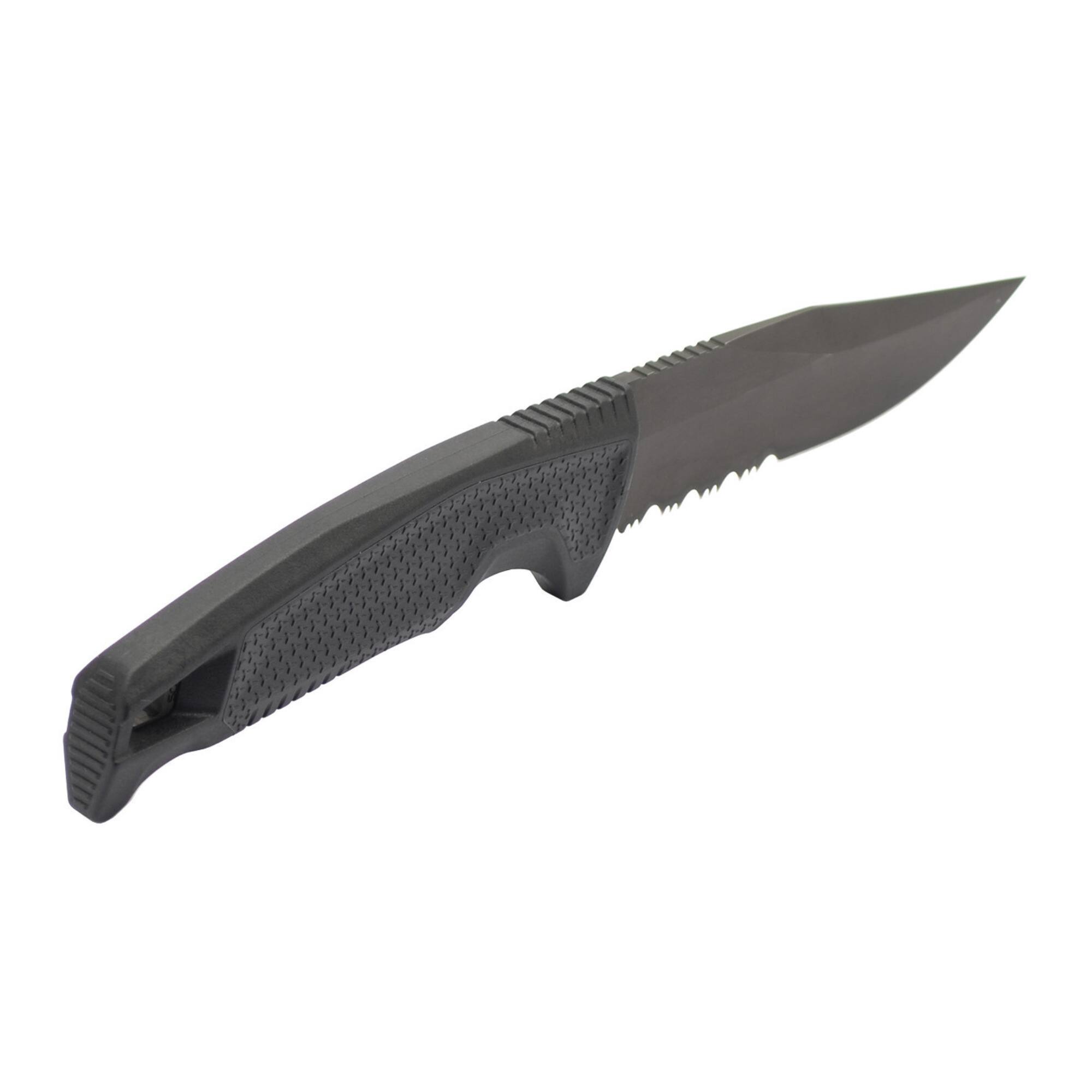 Angle. SOG - SOG Recondo FX Black Fixed Blade Tactical Knife CRYO 440C Rubberized Grip.