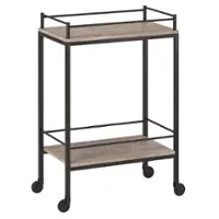 Camden&Wells - Barnes Bar Cart - Antiqued Gray Oak - Angle_Zoom