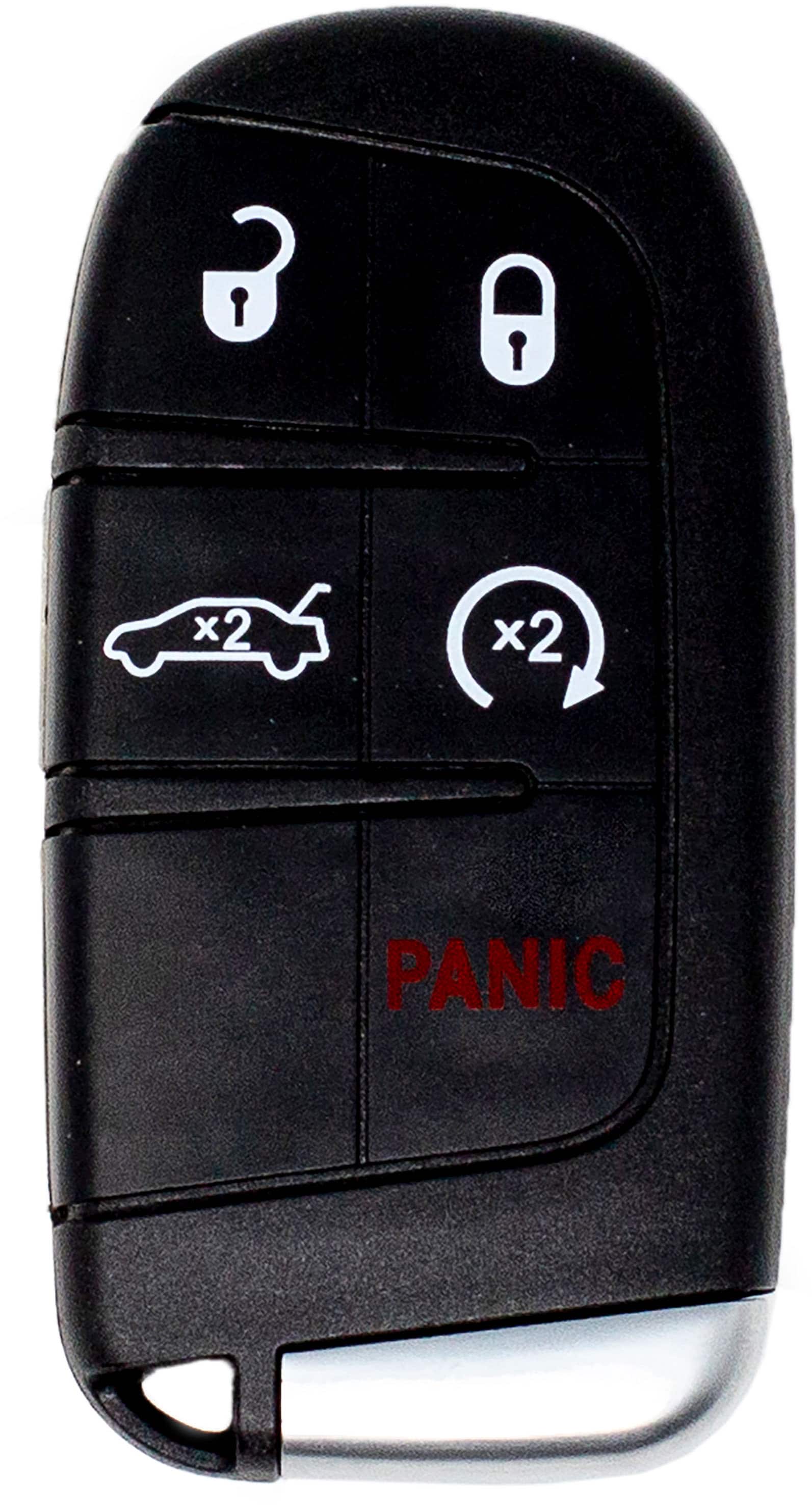 Car Keys Express - Chrysler & Dodge Simple Remote - 5 Button Smart Key Remote and programming device - Black - Front_Zoom