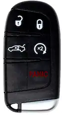 Front. Car Keys Express - Car Keys Express Chrysler & Dodge Simple Remote - 5 Button Smart Key Remote and programming device - Black.