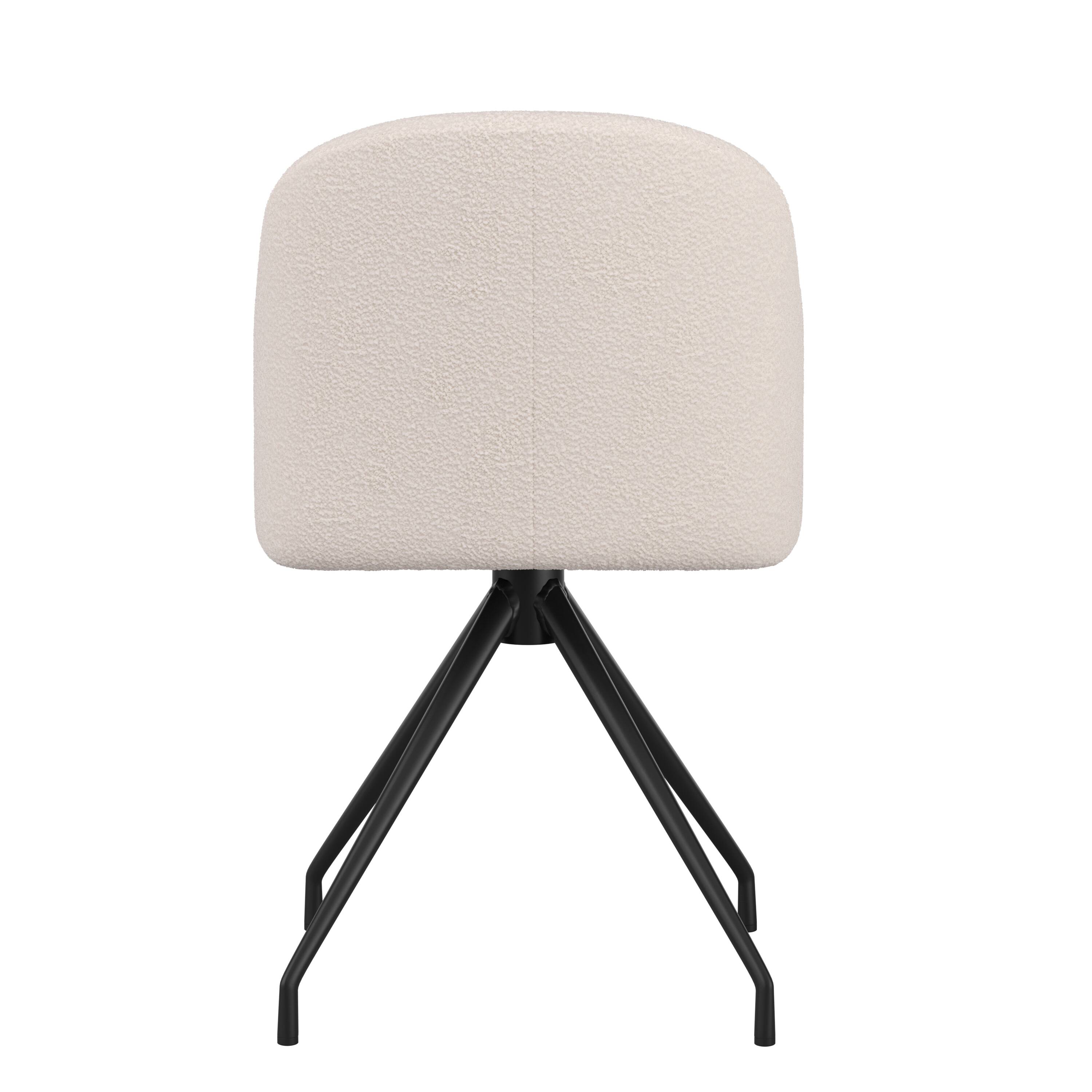 Alt View 18. Martha Stewart - Sora Boucle Upholstered Office Chair - White Boucle/Oil Rubbed Bronze.