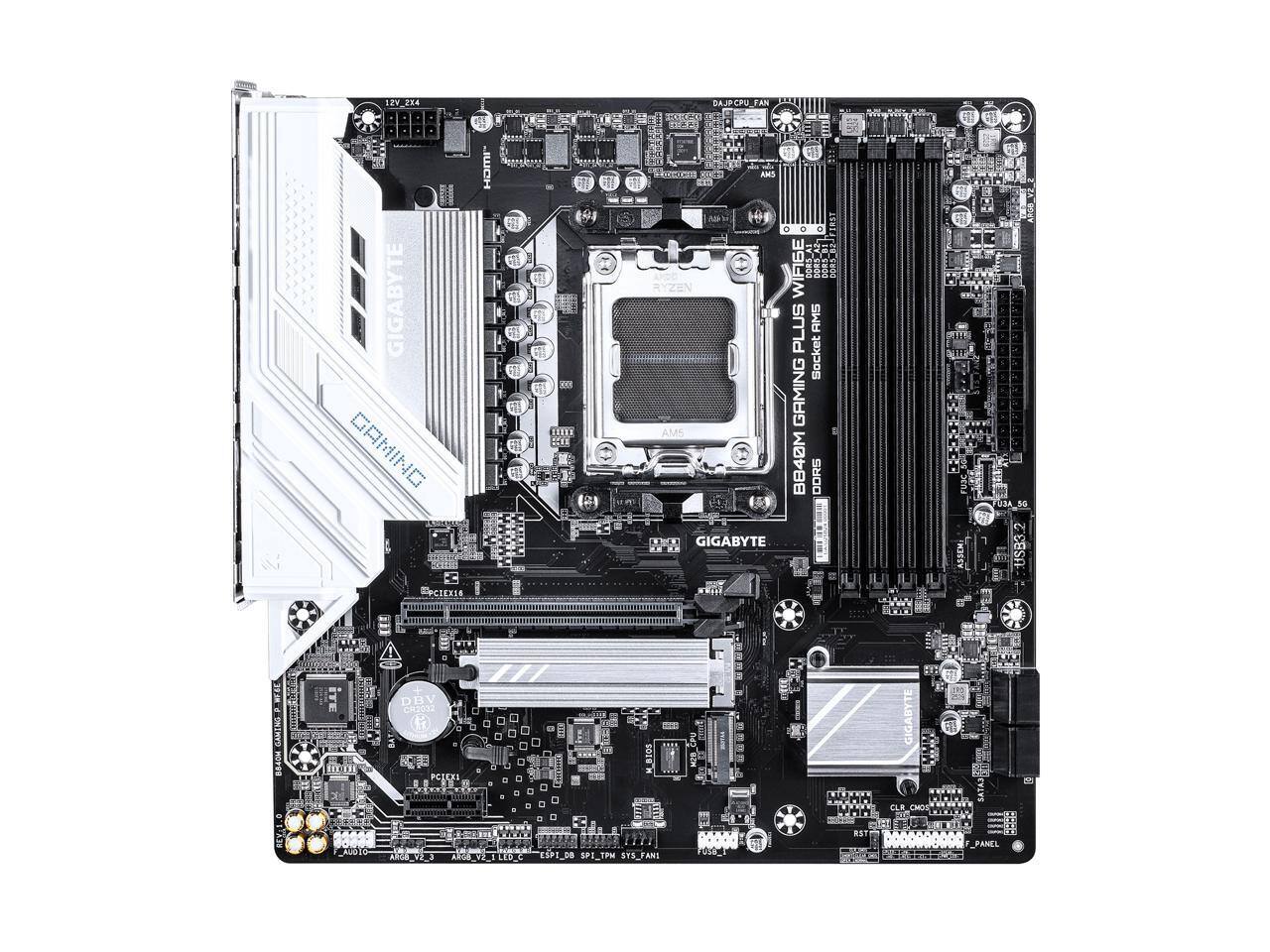 12V 2x4 DAJPCPU_FAN GIGABYTE GAMING CI EXI HOME CI i d1 SX TELLE 0 REXP TAB KX AMS A ... 0 a O FIRST 2 WIFIGE DORS_A sn RO0 : RYZEN PLUS AMS Socket GAMING AMS B840M DORS GIGABYTE 1 1L IIF FUBC ASSEM : LSA 1o USB3.2 HOPEE HXIR H DBV C2002 PELLEI GIGABYTE HY:1.6 2010 EN ESPI_DD SPI_TPM SYS_FANS
