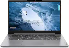Lenovo - IdeaPad 1 14IAU7 14" FHD Laptop, Intel Core i3-1215U 1.2GHz, 8GB RAM, 256GB SSD, Windows 11 Home S Mode - Storm Grey