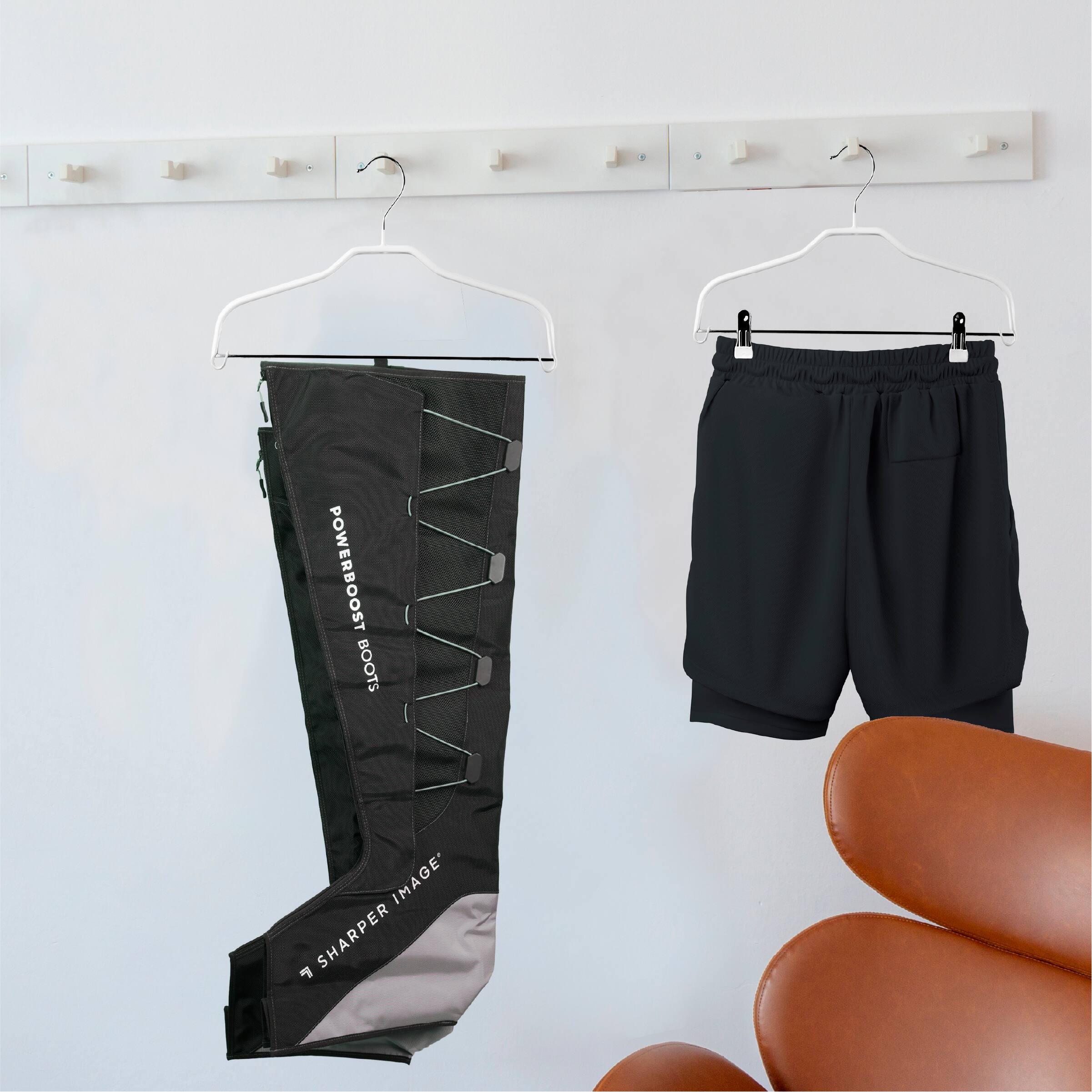 Alt View 16. Sharper Image - Powerboost Boots, Air Compression Leg Massager - Black.