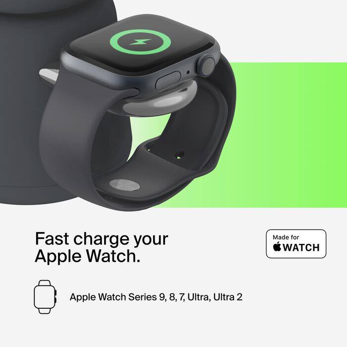 Fast charge your Apple Watch.  
Made for WATCH Apple Watch Series 9, 8, 7, Ultra, Ultra 2
