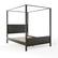 Alt View 11. Martha Stewart - Hayes Wooden Queen Size Canopy Platform Bed with Headboard and Footboard in Dark Gray - Dark Gray.