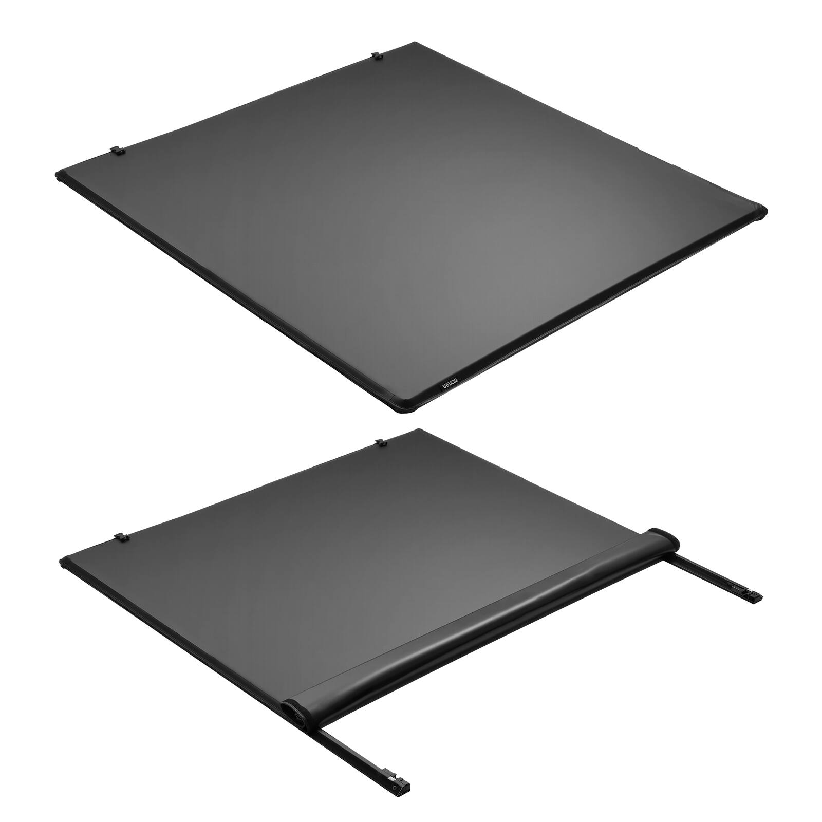 Alt View 5. VEVOR - Soft Roll-Up Truck Bed Tonneau Cover, Compatible with 2019-2025 Chevy Silverado/GMC Sierra 1500 New Body - Black.