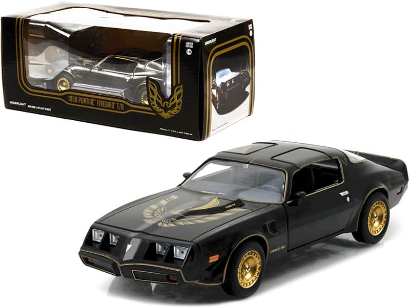 Greenlight - 1980 Pontiac Firebird Trans Am T/A Turbo 4.9L Starlite with Golden Eagle Hood and Stripes 1/24 - Black