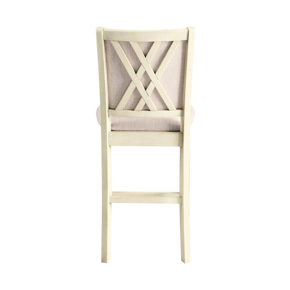Alt View 2. New Classic Furniture - Amy Wood Counter Chair in Bisque (Set of 4) - Bisque.