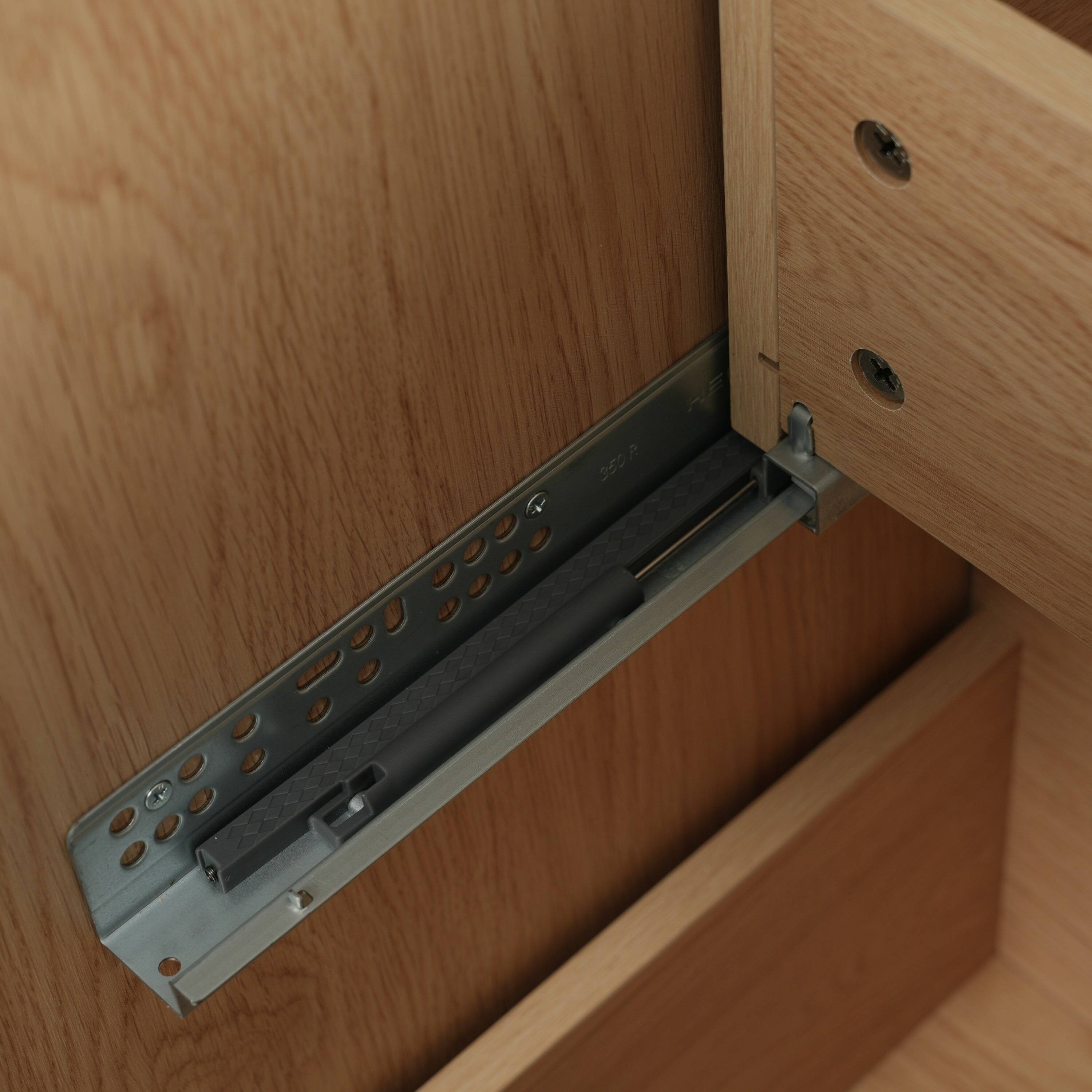 Alt View 6. Boyel Living - 30 Inch Bathroom Vanity with Ceramic Sink Full Extension Drawers Soft Close Fluted Design Natural - Natural.