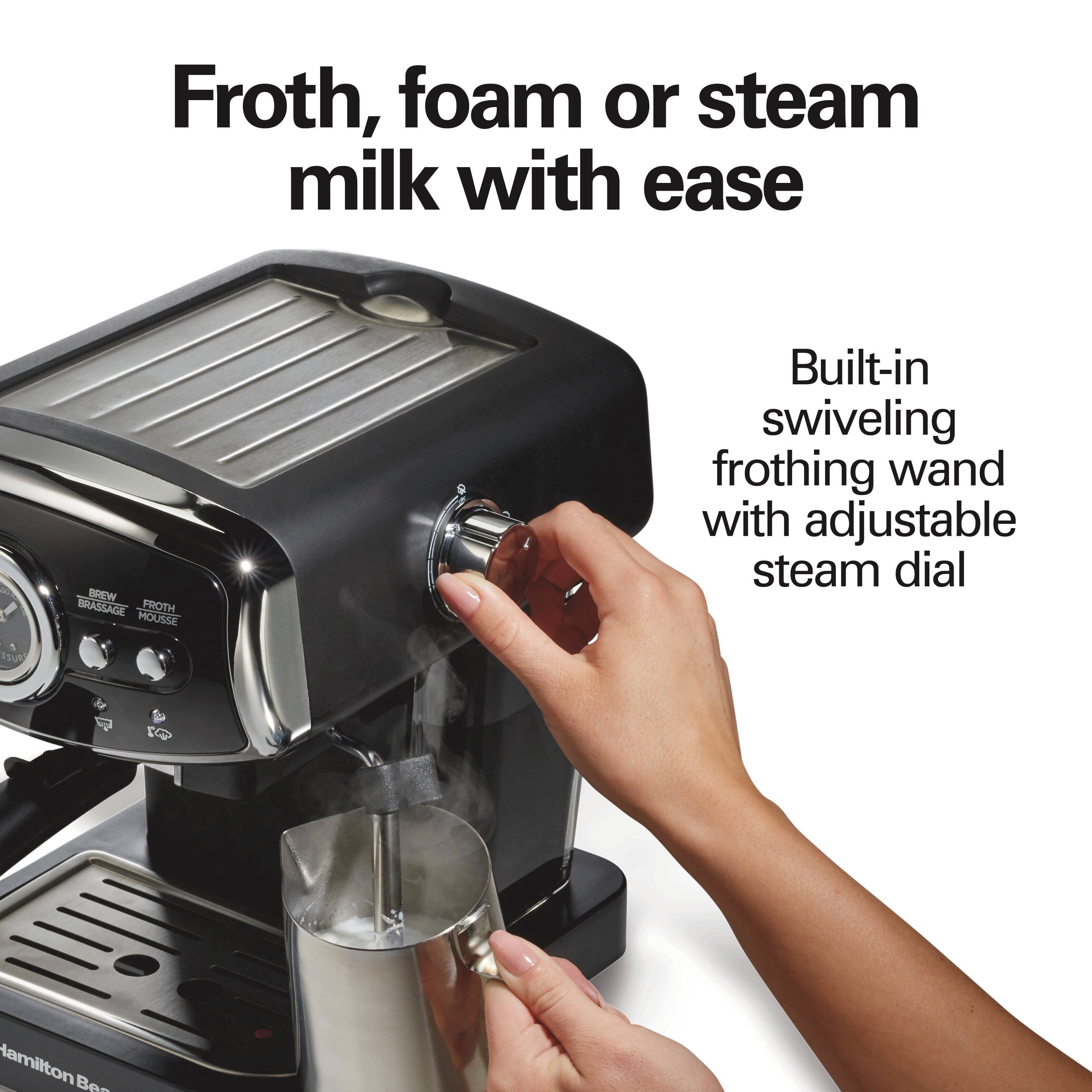 Froth, foam or steam milk with ease

SUB
BREW BRASSAGE FROTH MOUSSE

Built-in swiveling frothing wand with adjustable steam dial