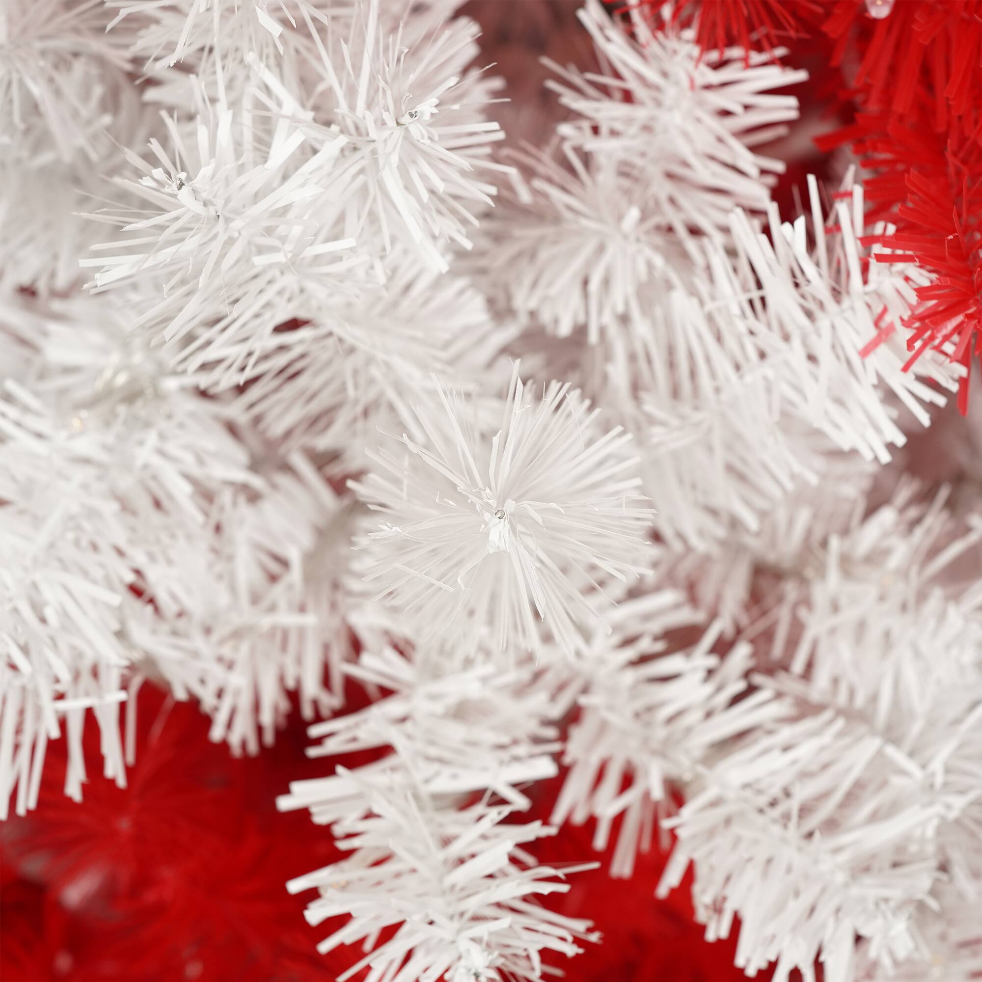 Alt View 10. Tiramisubest - 6ft Artificial Christmas Tree with 300 LED Lights and 900 Bendable Branches,Candy Cane Xmas Tree,Creative Decorated Tree - Red,White.