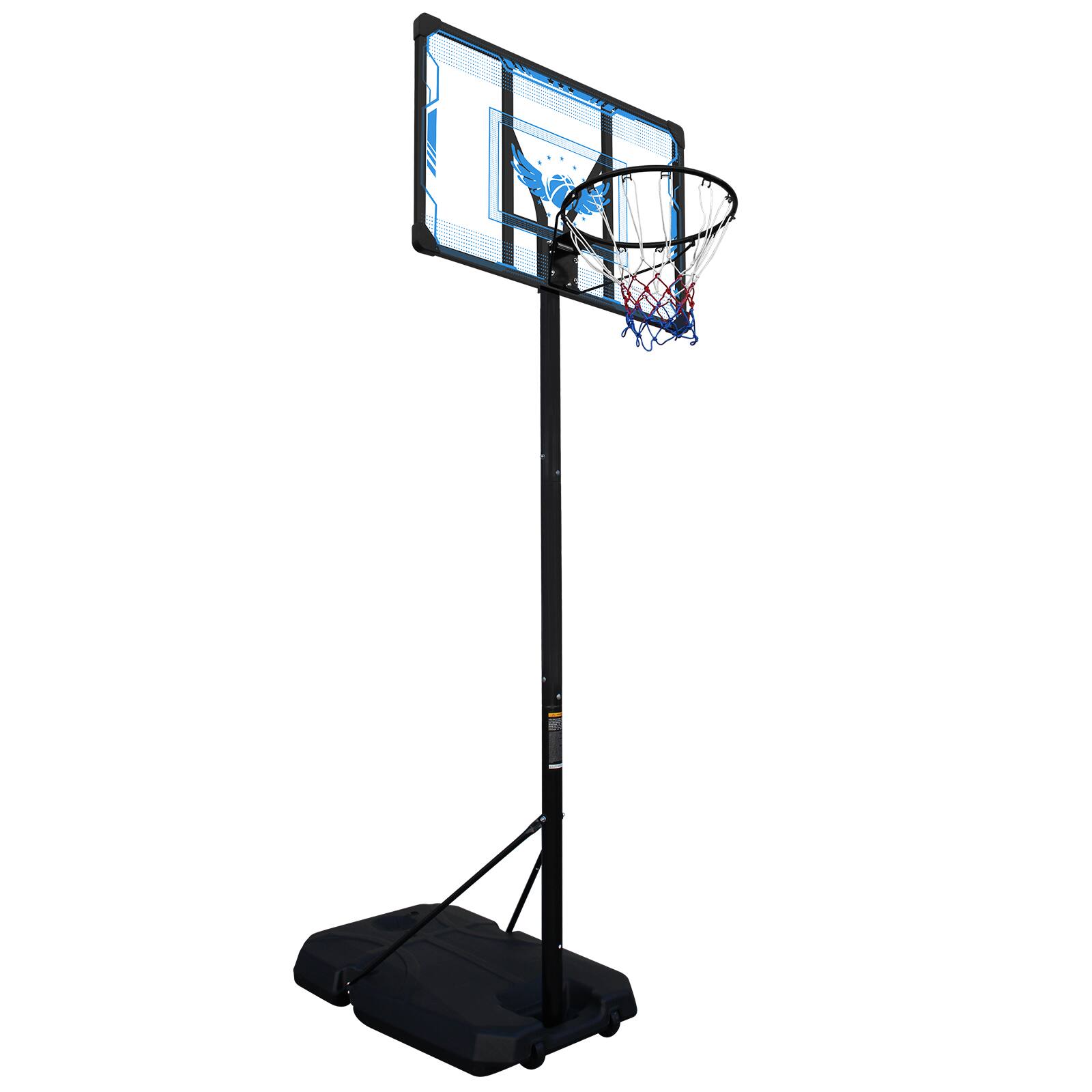 Alt View 7. Ecooso - Portable Basketball Hoop, Adjustable 4.7-10 ft, Wheels & Fillable Base, Indoor/Outdoor - Black.