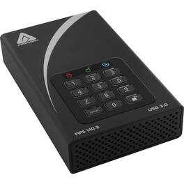 Apricorn - Aegis Padlock DT FIPS ADT-3PL256F-10TB 10 TB Desktop Hard Drive - 3.5" External - TAA Compliant - Black