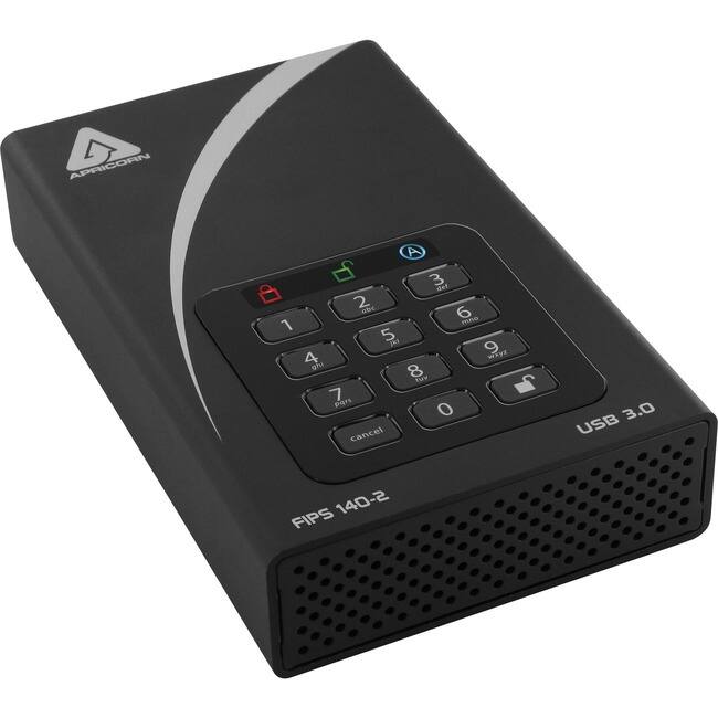 APRICORN
FIPS 140-2
USB 3.0
1 2 3
4 5 6
7 8 9
0 Cancel
Lock
Unlock
OK
Wave
ABC
MNO
PQRS
TUV
WXYZ
FIPS 140-2
