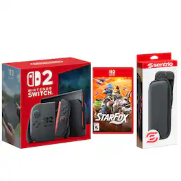 Switch 2 Console with Star Fox Game and Protective Case Bundle